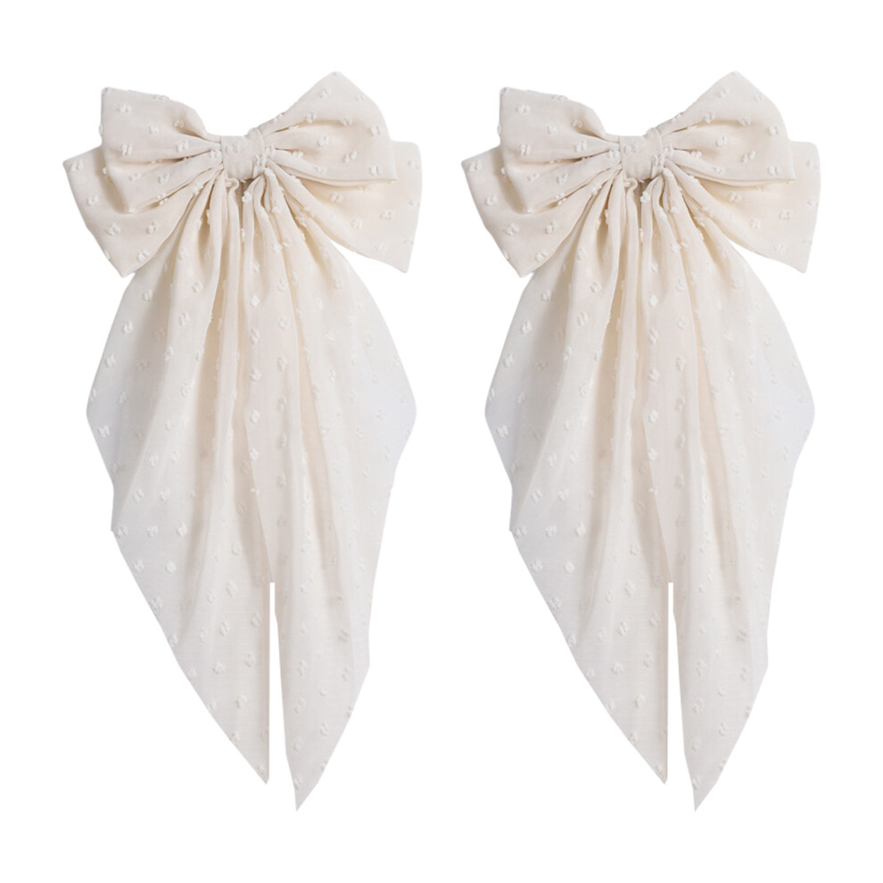 2Pieces of Stylish Fabric Bowknot Curtain Ties for-beige gray-image-OPC-PMY77JS-NEW