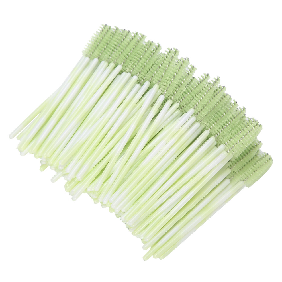 200pcs Disposable Portable Lash Brush Green Travel Makeup Tool