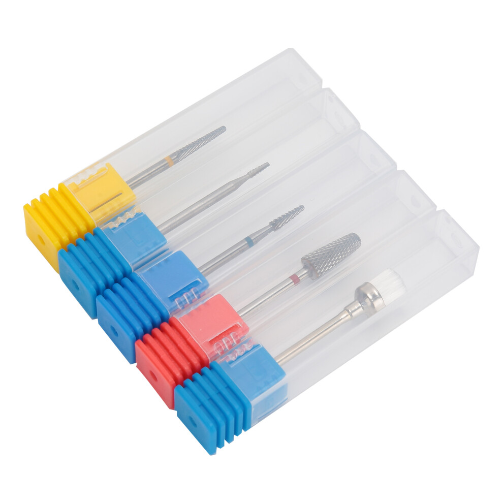 Tungsten Steel Nail Drill Bits Set, 5PCS, Manicure & Pedicure
