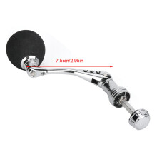 CNC-Metall Angelrollengriff Rockerarm EVA Silber Schwarz 7,5 cm