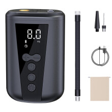 Electric Air Ball Pump | Portable Air Pump with LCD Display and Digital Pressure - Basketball Inflator with 2 Needles and Storage Bag