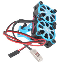 1/10 RC Auto TRX4 Blauer Doppel-Kühlerlüfter mit verstellbarem Motorradiator Ersatz