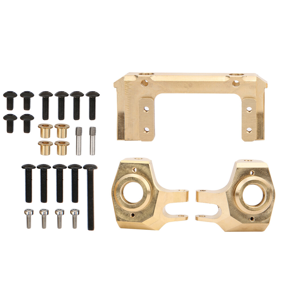 Brass Front Bumper Bracket & Steering Knuckle for 1/10 RC SCX10 II-image-OPC-PMY7RSP-NEW