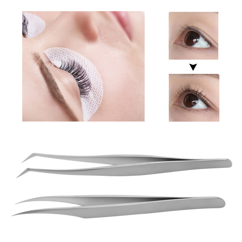 High Precision Stainless Steel Eyelash Extension Tweezers with Box