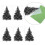 5 Sets Plastic Embossing Folders for Card Making & Scrapbooking, Christmas Tree Pattern 9