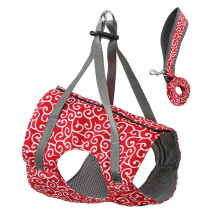 Pet Harness Leash Set Training Vest Escape Proof Design With Leash Ideal For Kitten And Small Breeds Escape Proof Cats Harness Red M