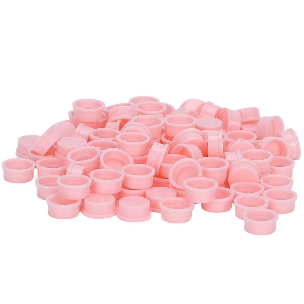 Pink 500Pcs Pp Eyelash Glue Cup With Delay Function For Lash Extension