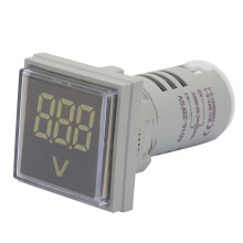 60-500V Rechteckiges LED AC-Spannungsanzeigesignal Digitales Voltmeter Weiß 50x28x20mm