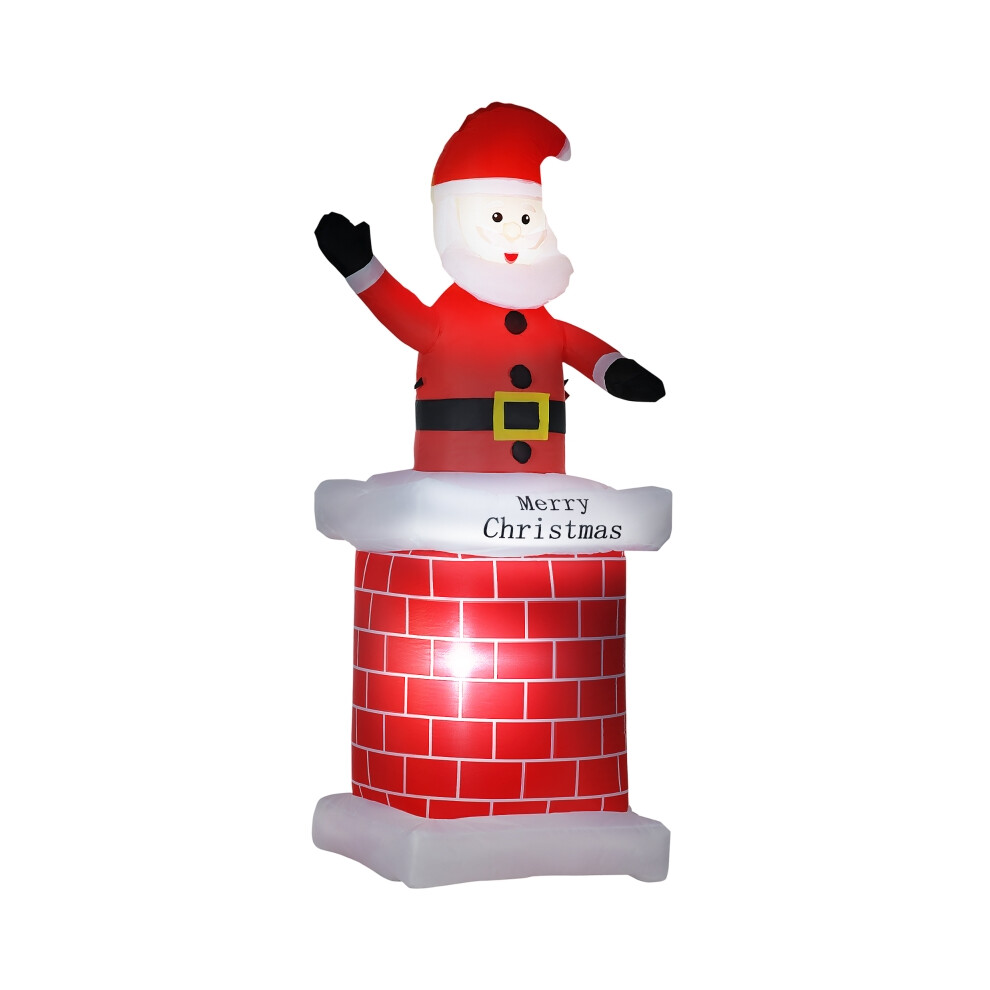 Christmas Inflatable Santa Claus 7ft with LED Lights Outdoor Garden Decor from Chimney Blow-Up Xmas Display for Lawn & Parties-image-OPC-PMY7ZBM-NEW