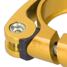 Aluminium Fahrrad-Sattelstützenklemme 31,8MM Schnellverschluss Gold 2 Stück