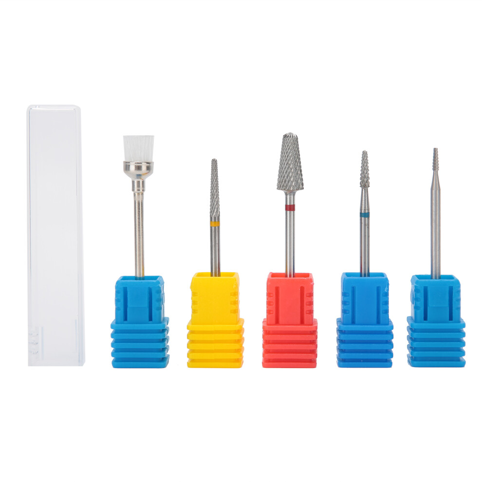 Tungsten Steel Nail Drill Bits 5PCS Manicure Polishing Heads