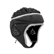 Soft Padded Rugby Helmet Adjustable Headgear Head Protector Protection Goalie Shockproof Headgear For Skateboard Roller Skating,Black