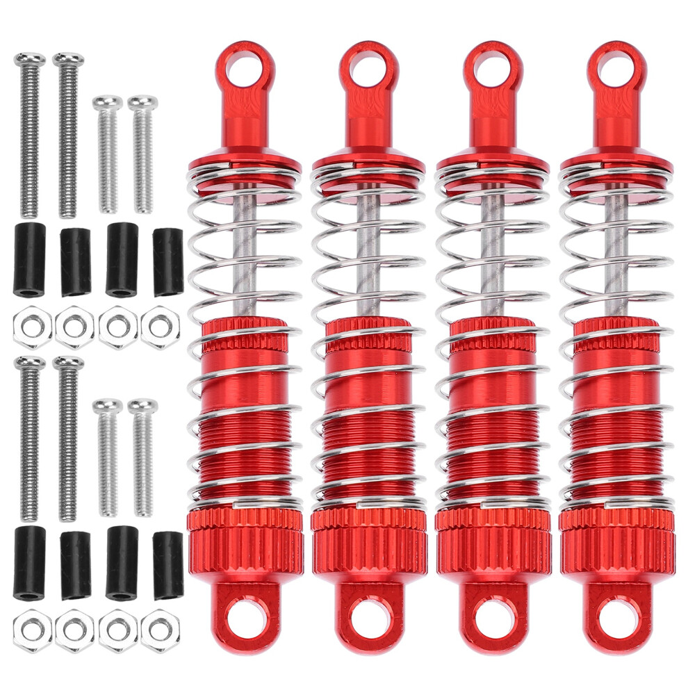 4X Aluminum Alloy Shock Absorbers For Mn 1/12 D90 Rc Car Damper Parts Red 6941360631258