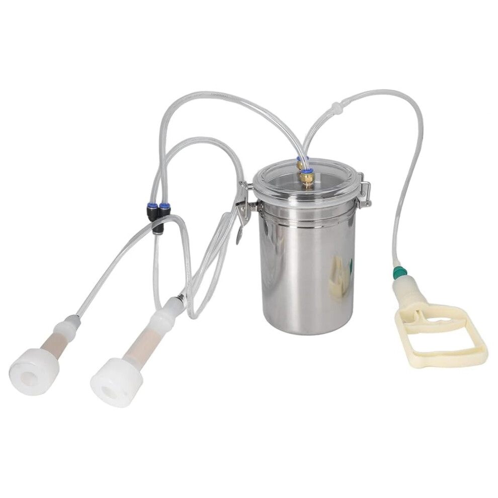 Manual Milking Machine 2000Ml Effort Saving Cow Milking Machine Cow Hand Vacuum Pump Portable Milking For Milk Plant 9323874938721