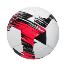 Durable And Reliable Size 5 Soccer Ball For Training Sessions Rubber Bladder Gives Exceptional Air Retention Football, White Red