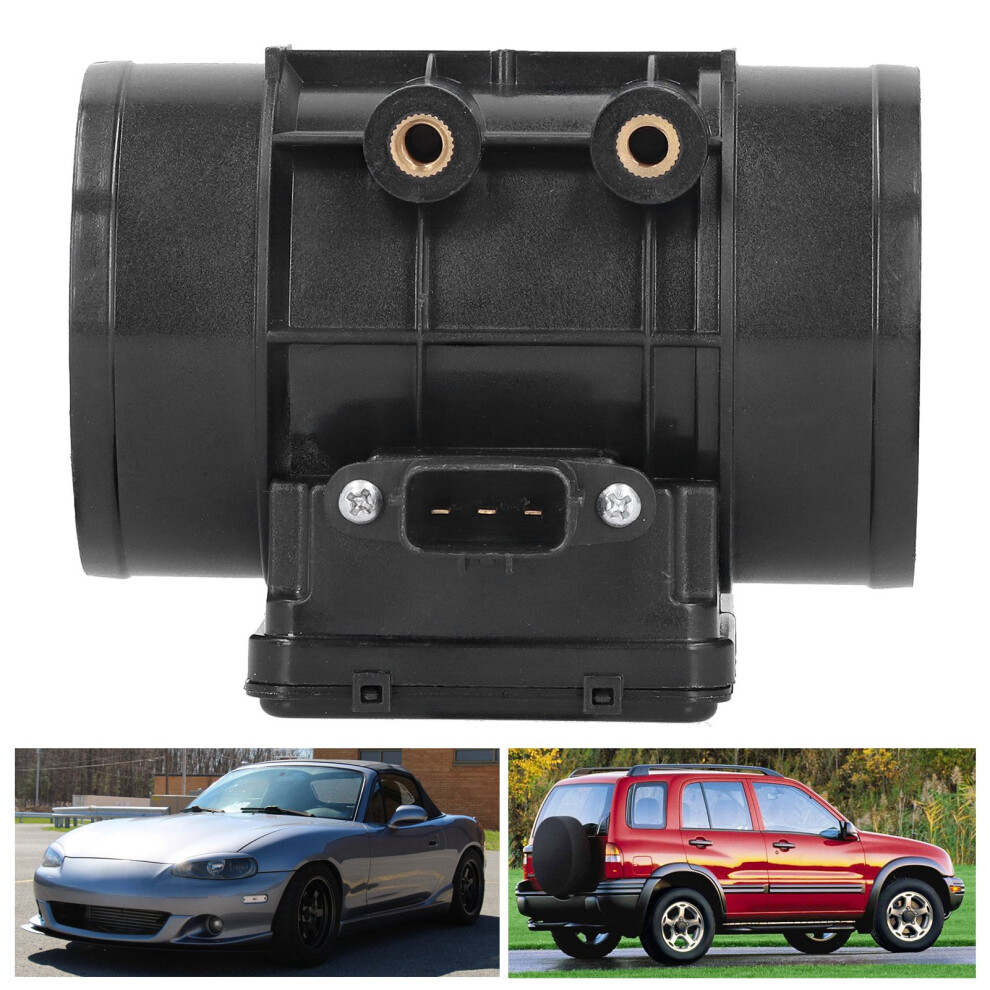 Mass Air Flow Sensor Meter E5t52071 30020654 For Mazda Miata & Protege Black 8091360643718