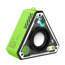 Portable Speakers - Small Outdoor Speaker System,Bass Audio Amplifier Stereo Boombox Rechargeable For Computer Beach Camping Shower Green