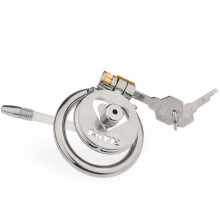 Chastity Cage Steel Male Chastity Device Cock Lock with Tube, 4 Optional Sizes Rings -A35UK (45mm)