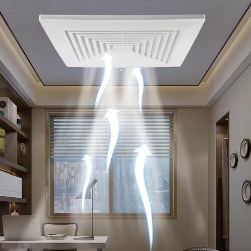 Space Saving Integrated Ceiling Ventilation Fan Powerful Performance for Moisture Control in Tight Spaces (28 * 28cm)