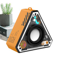 Wireless Speaker | Small Outdoor Speaker System - Desktop Stereo Boombox Bass Audio Amplifier Rechargeable For Computer Car Travel Shower Gym Orange