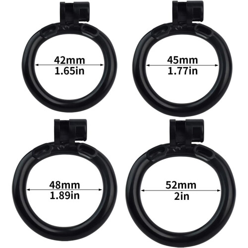 Male Chastity Device, Plastic Cage Lock, Black 1