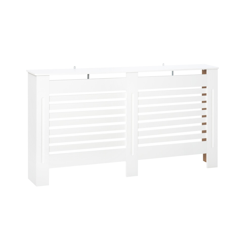 White MDF Radiator Cover with Horizontal Slats Modern Design for Living Room or Bedroom 172L x 19W x 81H cm-image-OPC-PMY8C8Y-NEW