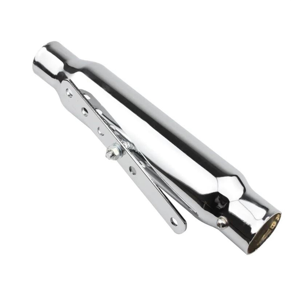 Muffler Silencer Motorcycle Exhaust Pipe Retro Style Shorty Muffler For Harley For Davidson Modified Backpressure Exhaust System(Silver) Silver 9067246688899