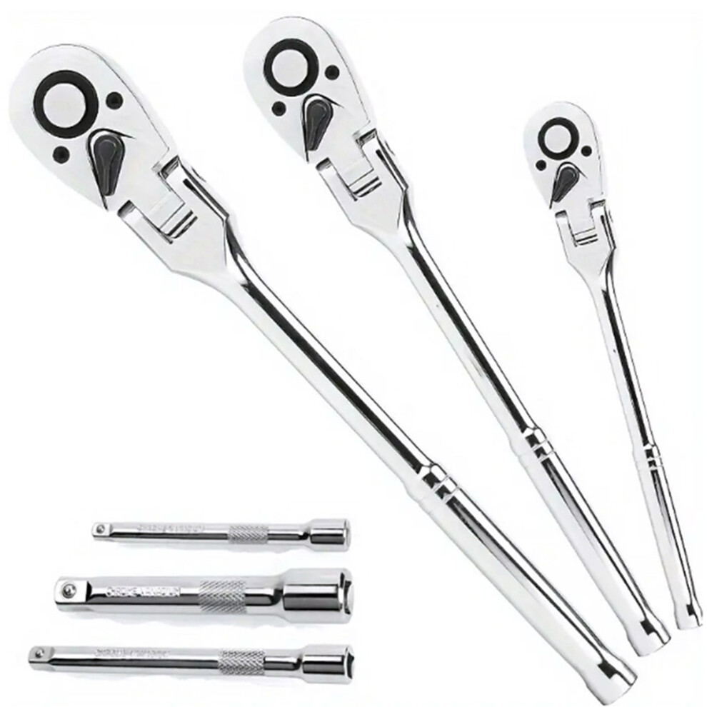 Compactly Ratchet Wrench Tool Kit 1/4 3/8 1/2Inch Drive Steel 7754000313204