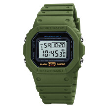 Mens Digital Sport Watch 5ATM Waterproof SKMEI Alarm Countdown LED
