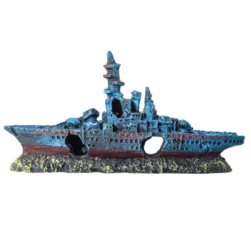 Simulation Wrecked Ship Figurine Terrariums Landscaping-Type E