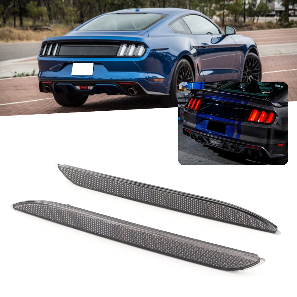 Rear Bumper Reflector For Ford Mustang 2015-2017 Abs 251Mm Light 7681360673696