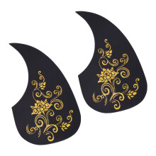 Selbstklebende Blumenmuster-Gitarrenklemmen für Akustikgitarren 40/41 Zoll, 2 Stück