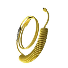 Mechanical Keyboards Cable Coiled Aviation Cable Type C to-Gold