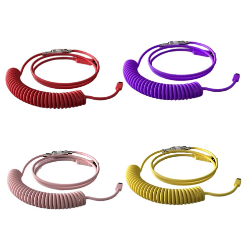 Mechanical Keyboards Cable Coiled Aviation Cable Type C to-Gold 1