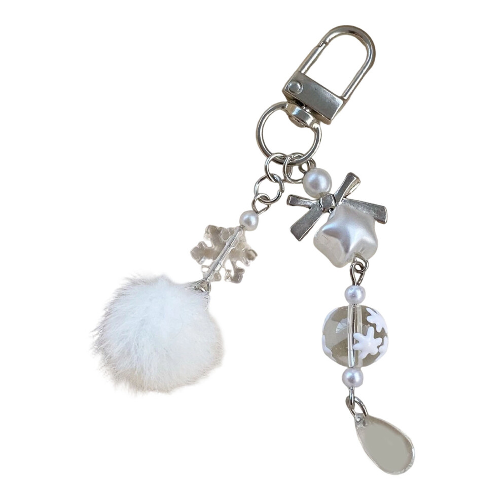 Winter Snowflake Bag Charm Lovely Pendant Ornament For-Keychain 7754000338559