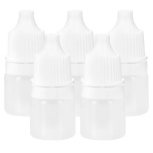 100STK 2ml Weiße Plastik-Tropfflaschen, nachfüllbar, squeeze-fähig