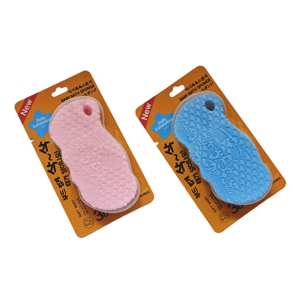 (type3) 2pcs Body Buffer Exfoliator Gentle Sponge Shower Brush For Soft Skin
