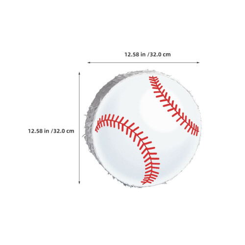 1 Set Baseball-Piñata mit Augenbinde und Konfetti 2