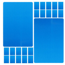 100 blanco visitekaartjes van aluminiumlegering, gegraveerd.