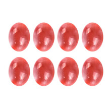 10 x 10 x 14 mm Oval Agate Stone for Jewelry Making, Watermelon Red