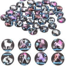100 12-piece pattern cabochons with zodiac signs