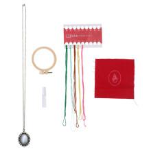 1 set DIY geborduurde ketting rood voor trui antieke stijl handgemaakt