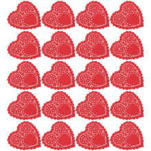 100 heart-shaped paper cake boards, grease-absorbing