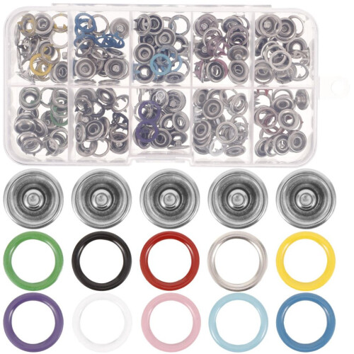 100 set tryckknappar 1,00x1,00x0,40 cm för baby