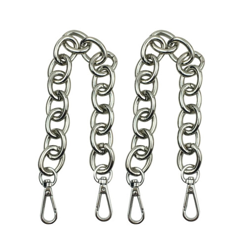 2 x 30 cm antika järnkedjor för väskhandtag, silver 2