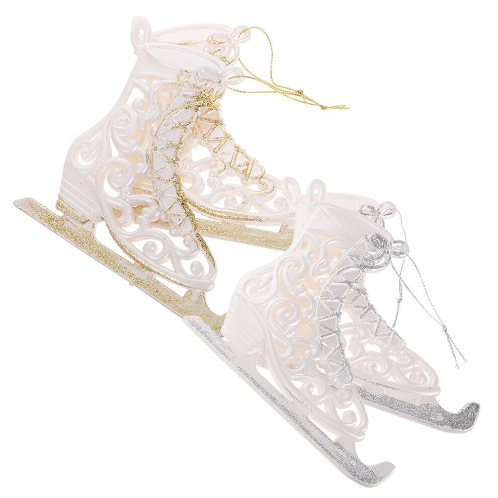 Lot De 2 Protections Réglables Pour Patins à Glace, Chaussures De Hockey, Accessoires De Patinage Artistique (bleu, Rouge, Taille S