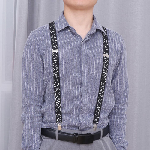Musical notes for men, elastic with clip-on for women 1