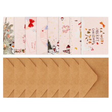 2 Sets mit je 8 farbenfrohen Weihnachtsgruß- und Einladungskarten