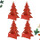 Set mit 4 3D-Weihnachtskarten mit Segensgruß und Umschlag 4