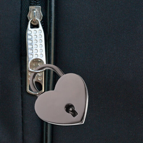 2 heart-shaped padlocks, pair and luggage lock 2